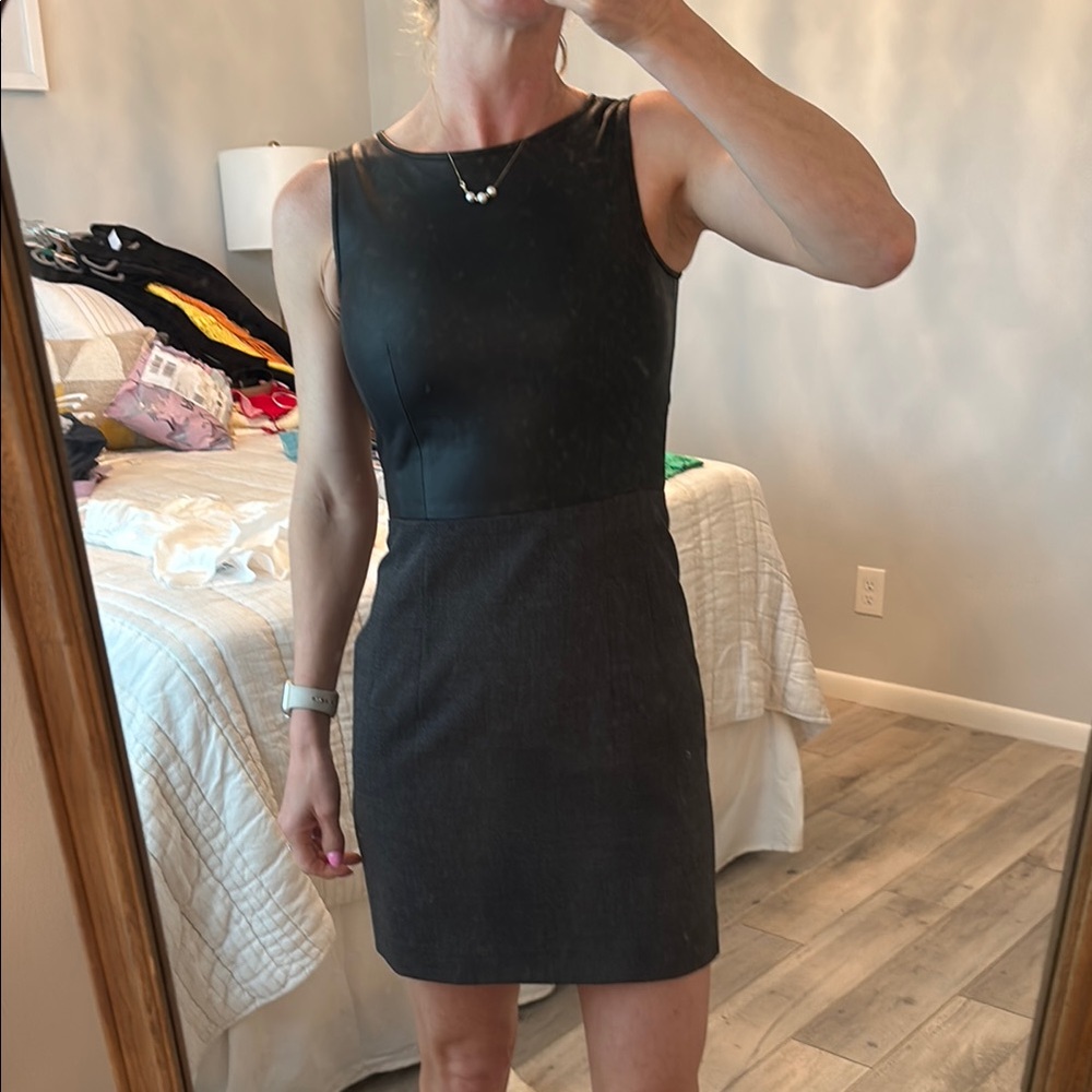 Theory Black Sleeveless Sheath Mini Dress